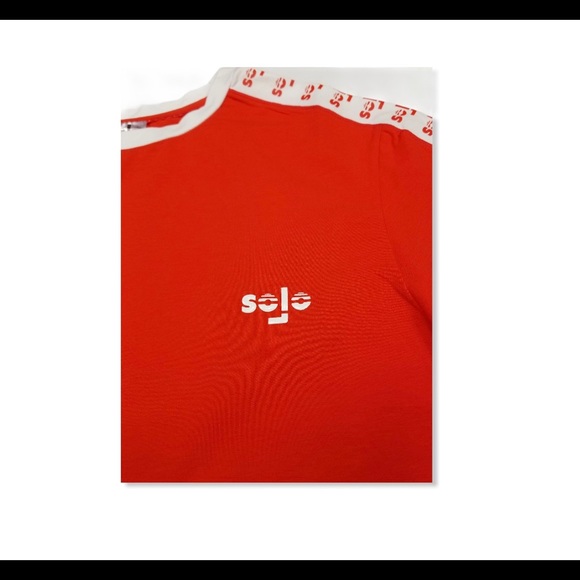 Solo crewneck T-shirts logo on side sleeves - Picture 5 of 5